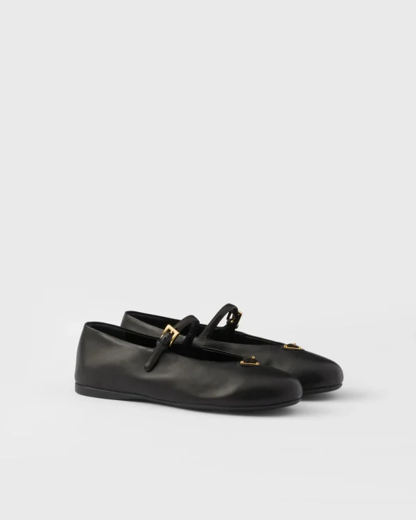 Pumps And Ballerinas*Prada Nappa leather ballerinas Black