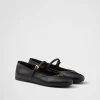 Pumps And Ballerinas*Prada Nappa leather ballerinas Black