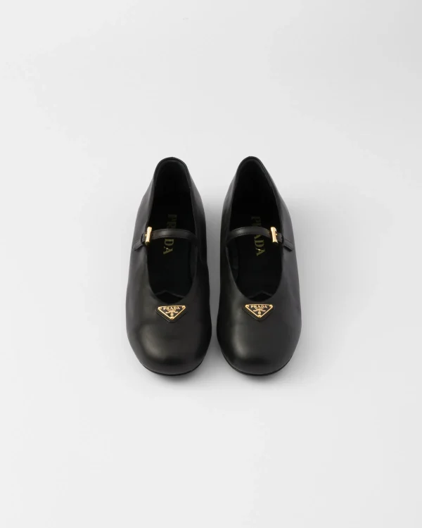 Pumps And Ballerinas*Prada Nappa leather ballerinas Black