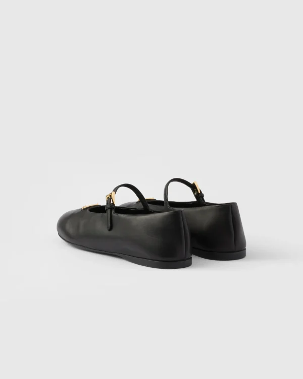 Pumps And Ballerinas*Prada Nappa leather ballerinas Black