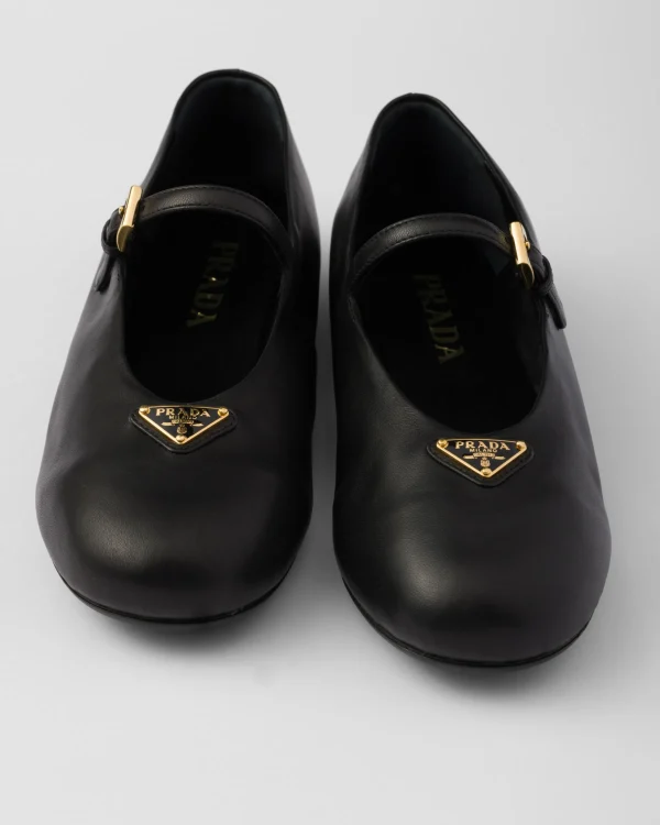 Pumps And Ballerinas*Prada Nappa leather ballerinas Black