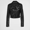 Leather Clothing*Prada Nappa leather biker jacket Black