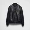 Leather Clothing*Prada Nappa leather bomber jacket Black