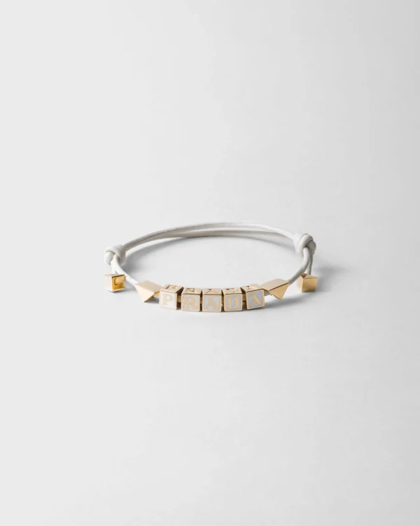 Jewels*Prada Nappa leather bracelet White