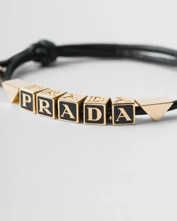 Jewels*Prada Nappa leather bracelet Black