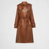 Leather Clothing*Prada Nappa leather coat Caramel