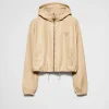 Leather Clothing*Prada Nappa leather jacket Sandbeige