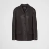 Leather Clothing*Prada Nappa leather jacket Coffee