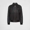 Leather Clothing*Prada Nappa leather jacket Black