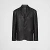 Leather Clothing*Prada Nappa leather jacket Black