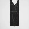 Leather Clothing*Prada Nappa leather patchwork dress Black