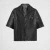 Leather Clothing*Prada Nappa leather shirt Black