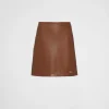 Leather Clothing*Prada Nappa leather skirt Cocoabrown