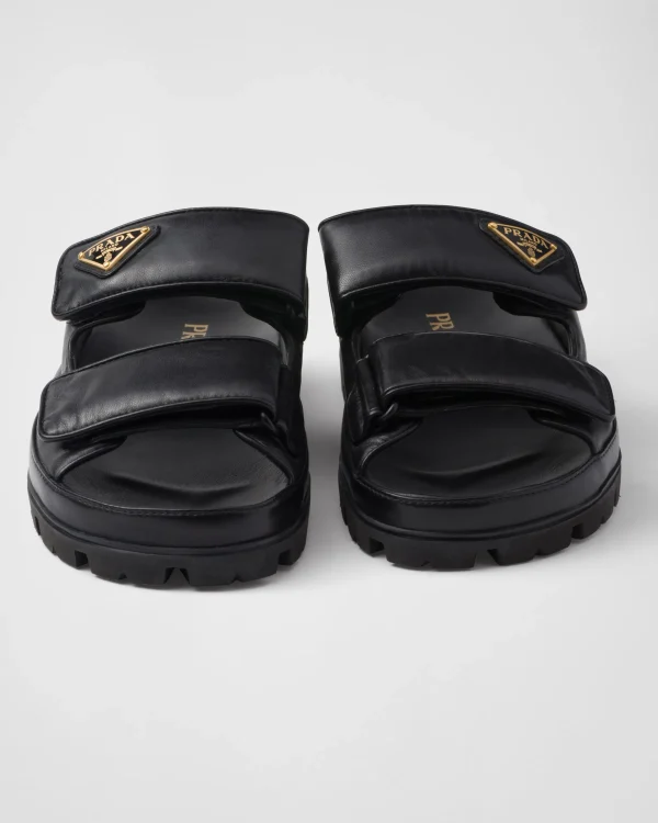 Slippers And Mules*Prada Nappa leather slides Black