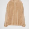 Leather Clothing*Prada Nappa shearling jacket Albinowhite