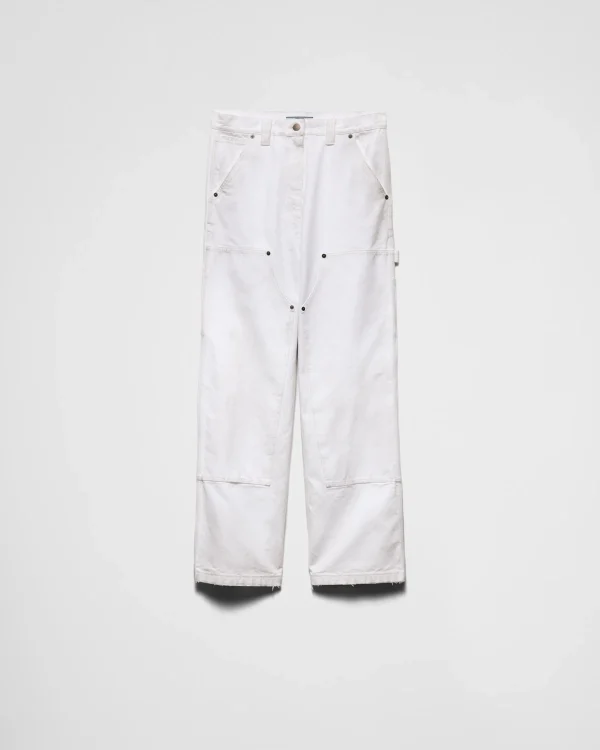 Trousers And Shorts*Prada Old canvas pants White