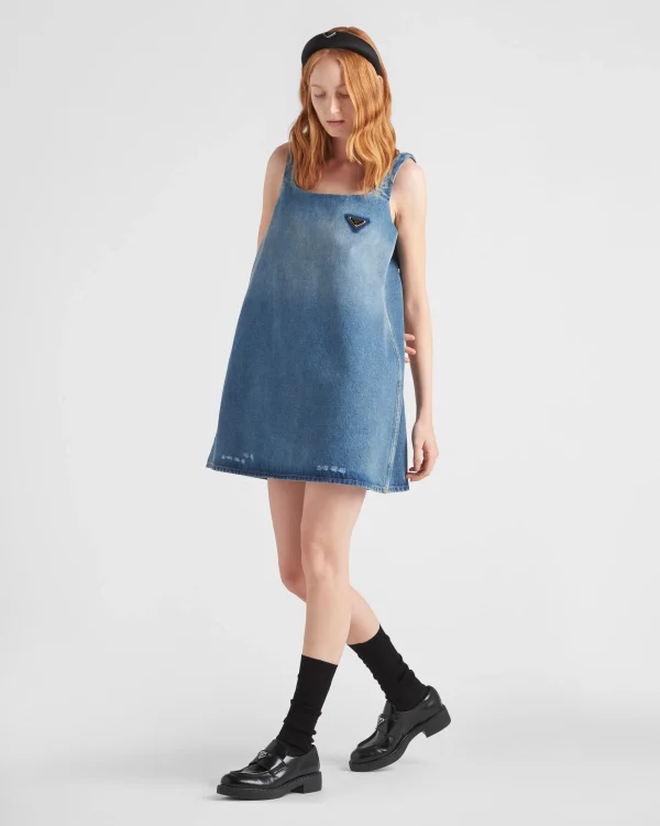 Denim*Prada Organic denim mini-dress Navy