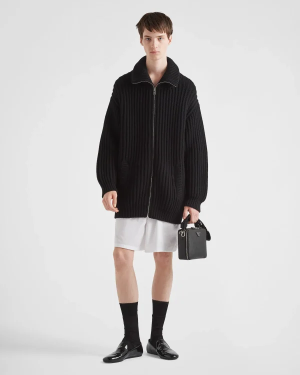 Knitwear*Prada Oversized cashmere cardigan Black