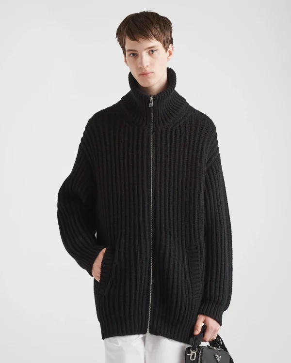 Knitwear*Prada Oversized cashmere cardigan Black