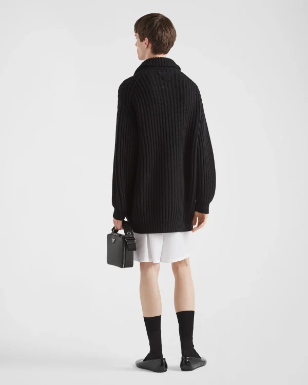 Knitwear*Prada Oversized cashmere cardigan Black