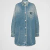 Denim*Prada Oversized organic denim shirt Midblue