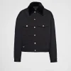 Denim*Prada Padded bull denim blouson jacket Black