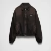 Denim*Prada Padded denim blouson jacket Brown