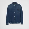 Denim*Prada Padded denim shirt Navy