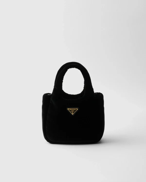 Mini Bags | Mini Bags*Prada Padded velvet mini handbag Black