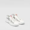 America's Cup | Sneakers*Prada Patent leather and technical fabric America's Cup sneakers White/silver