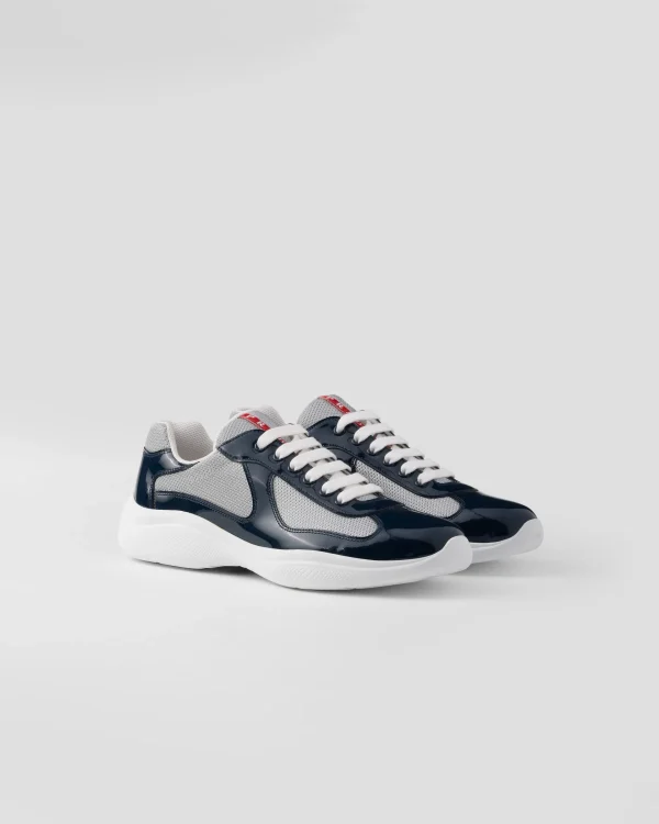 America's Cup | Sneakers*Prada Patent leather and technical fabric America's Cup sneakers Royalblue/silver