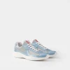 America's Cup | Sneakers*Prada Patent leather and technical fabric America's Cup sneakers Silver/celeste