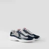 America's Cup | Sneakers*Prada Patent leather and technical fabric America's Cup sneakers Royalblue/silver