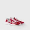 America's Cup | Sneakers*Prada Patent leather and technical fabric America's Cup sneakers Red/silver