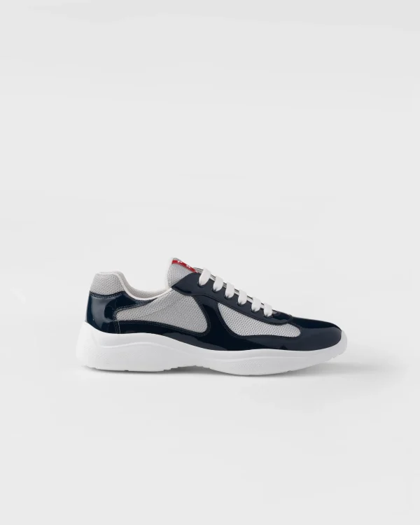 America's Cup | Sneakers*Prada Patent leather and technical fabric America's Cup sneakers Royalblue/silver