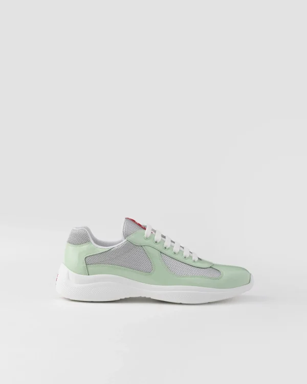 America's Cup | Sneakers*Prada Patent leather and technical fabric America's Cup sneakers Dew/silver