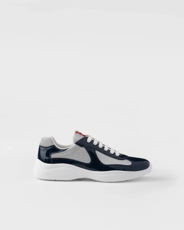 America's Cup | Sneakers*Prada Patent leather and technical fabric America's Cup sneakers Royalblue/silver