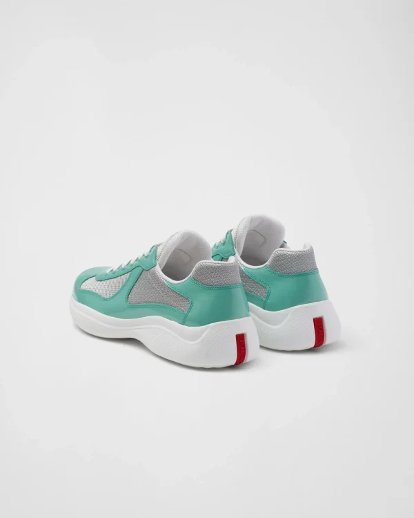 America's Cup | Sneakers*Prada Patent leather and technical fabric America's Cup sneakers Jade/silver