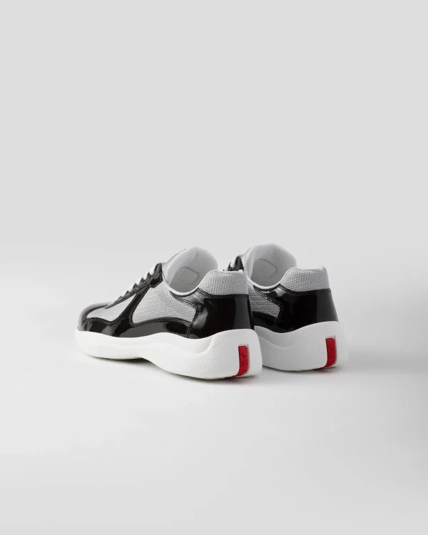 America's Cup | Sneakers*Prada Patent leather and technical fabric America's Cup sneakers Ebony/silver