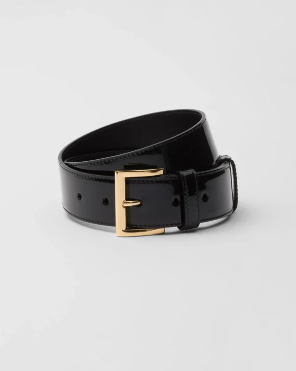 Belts*Prada Patent leather belt Black