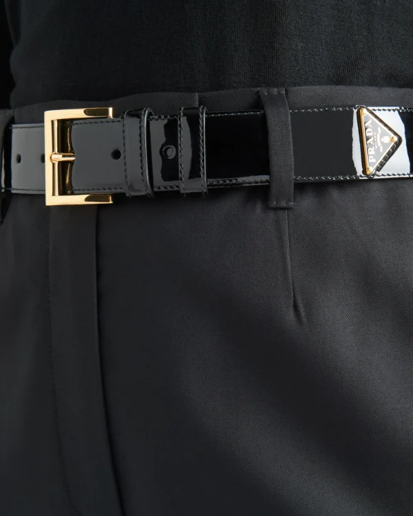 Belts*Prada Patent leather belt Black