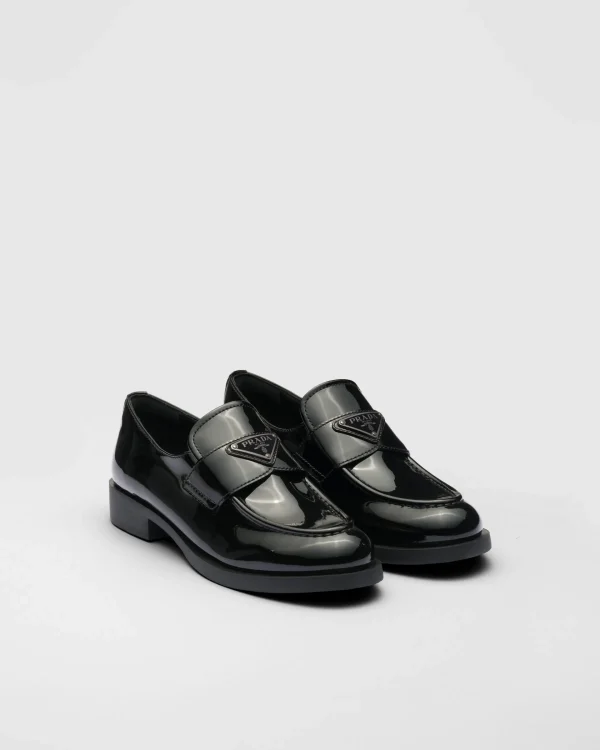 Loafers And Lace-ups*Prada Patent leather loafers Black