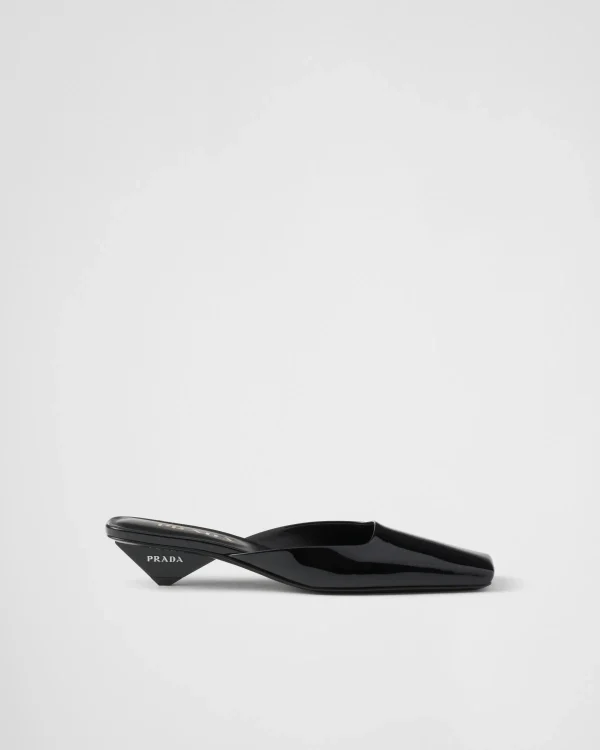 Slippers And Mules*Prada Patent leather mule Black