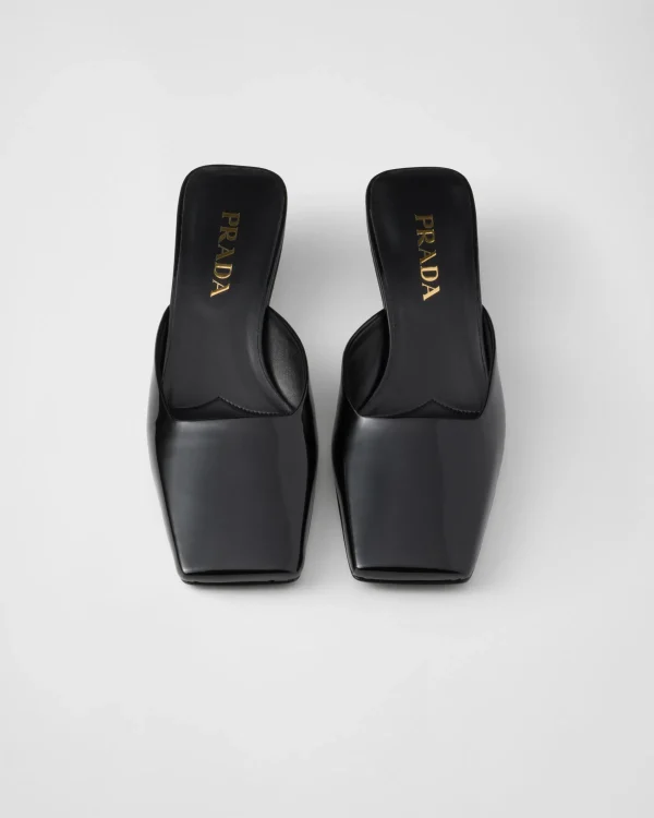 Slippers And Mules*Prada Patent leather mule Black