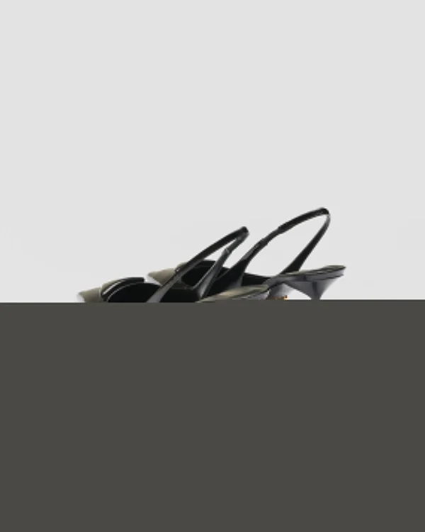 Pumps And Ballerinas*Prada Patent leather slingback pumps Black