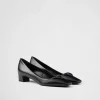 Pumps And Ballerinas*Prada Patent Saffiano leather pumps Black