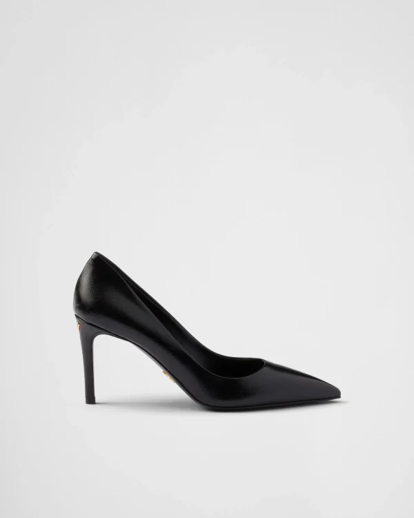 Pumps And Ballerinas*Prada Patent Saffiano leather pumps Black