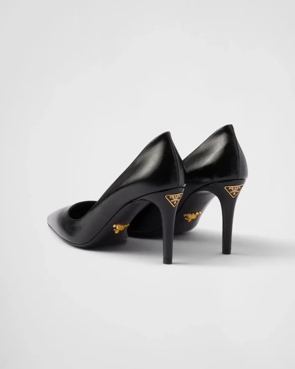 Pumps And Ballerinas*Prada Patent Saffiano leather pumps Black