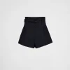 Trousers And Shorts*Prada Pinstripe wool shorts Navy