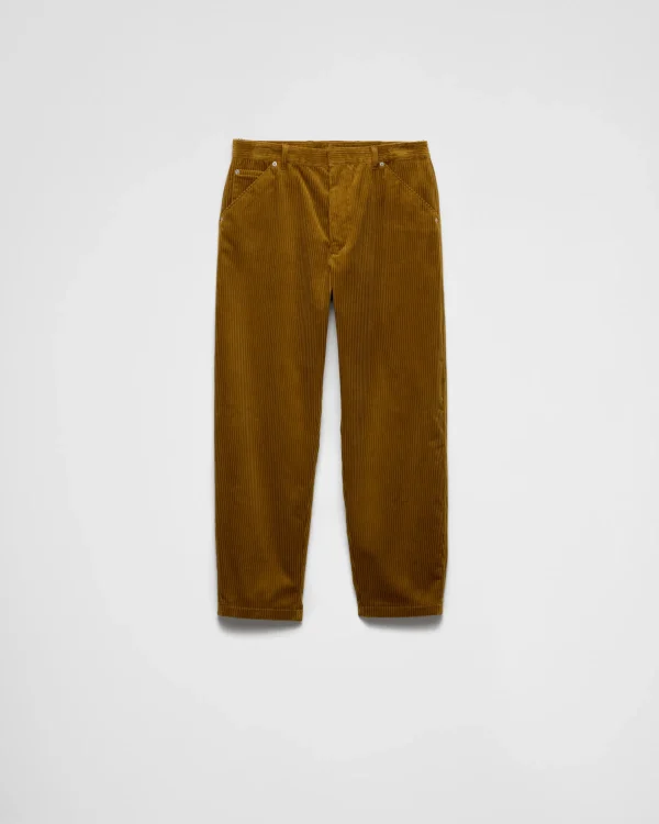 Trousers And Bermudas*Prada Pinwale corduroy pants Barley